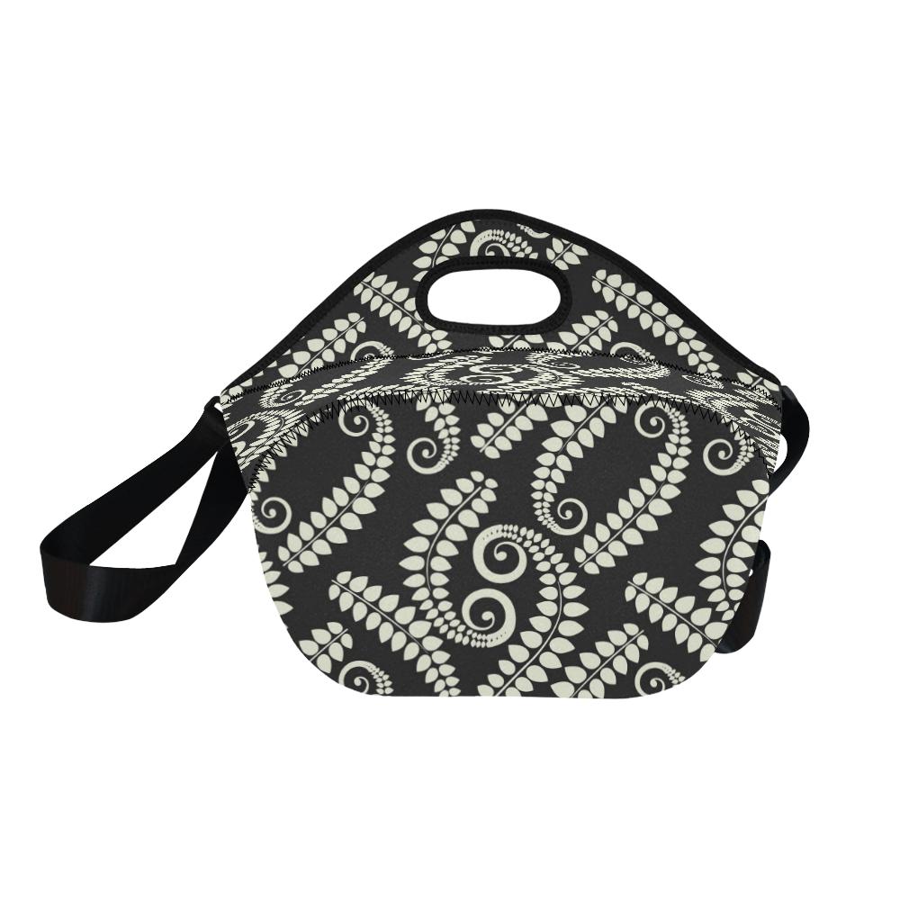 Fern Leave Print Pattern Neoprene Lunch Bag (Model 1669)(Large)-JTAMIGO.COM