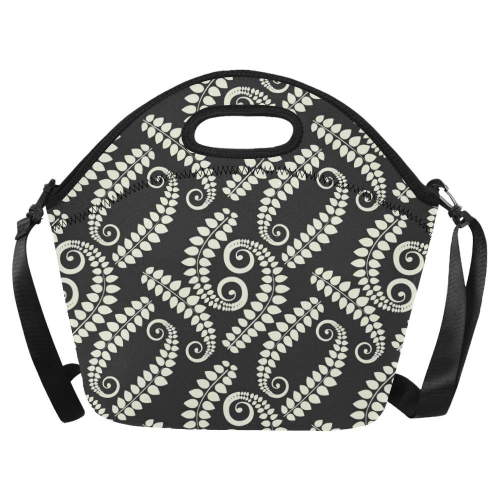 Fern Leave Print Pattern Neoprene Lunch Bag (Model 1669)(Large)-JTAMIGO.COM