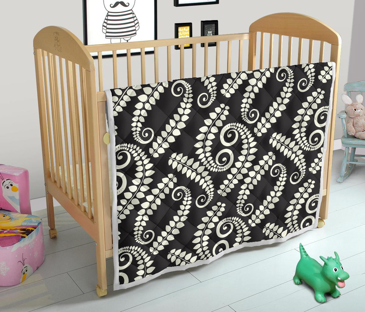 Fern Leave Print Pattern Premium Quilt-JTAMIGO.COM