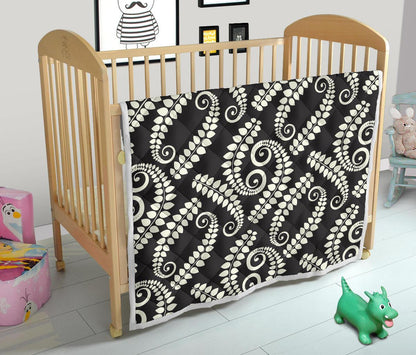Fern Leave Print Pattern Premium Quilt-JTAMIGO.COM