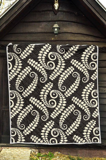 Fern Leave Print Pattern Premium Quilt-JTAMIGO.COM