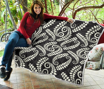 Fern Leave Print Pattern Premium Quilt-JTAMIGO.COM