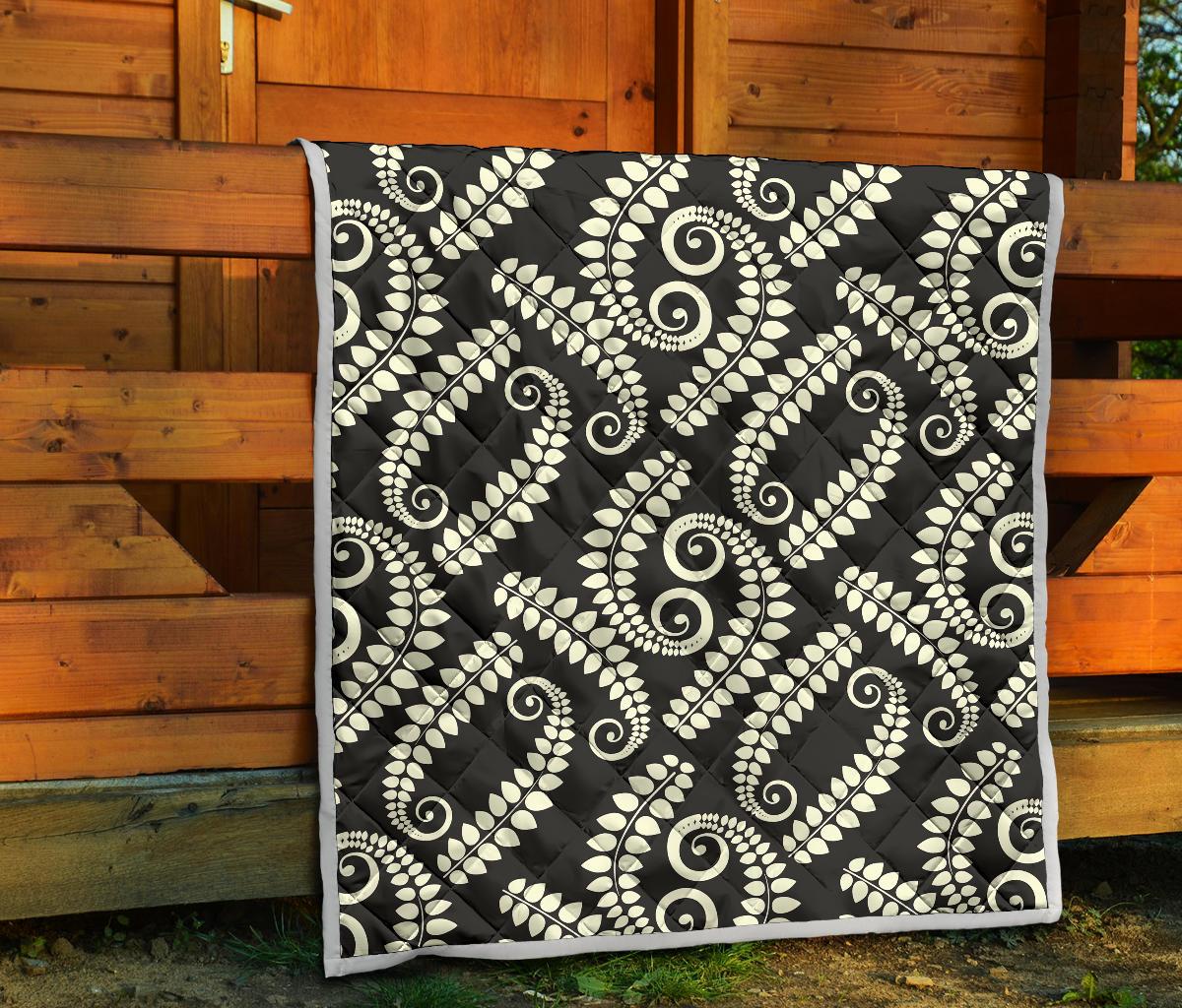 Fern Leave Print Pattern Premium Quilt-JTAMIGO.COM