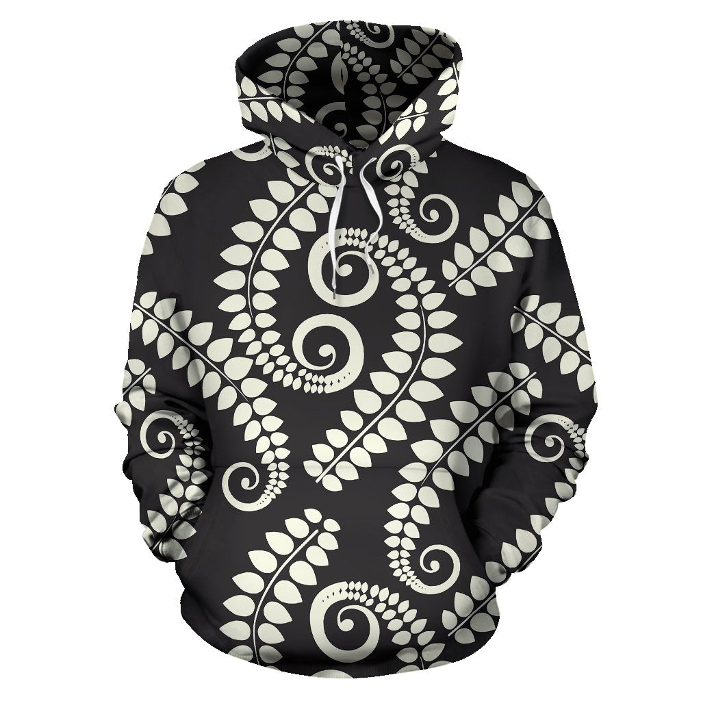 Fern Leave Print Pattern Pullover Hoodie