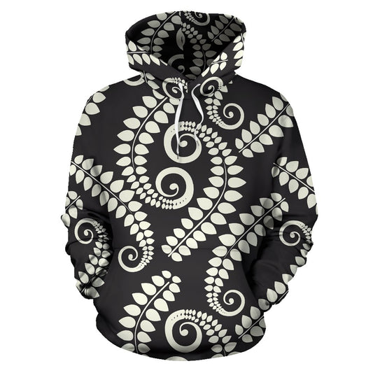 Fern Leave Print Pattern Pullover Hoodie