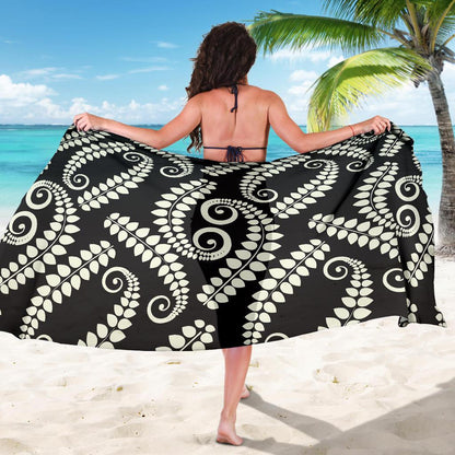 Fern Leave Print Pattern Sarong Pareo Wrap