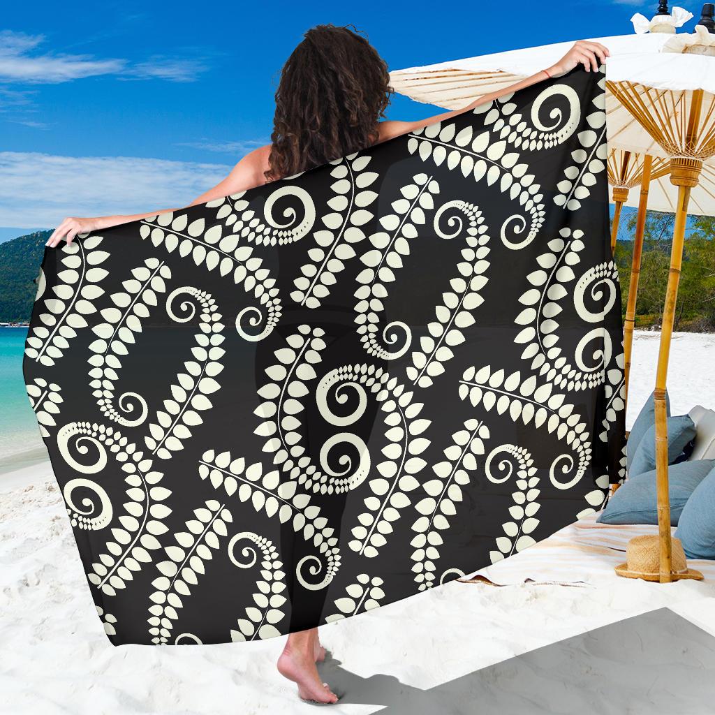 Fern Leave Print Pattern Sarong Pareo Wrap