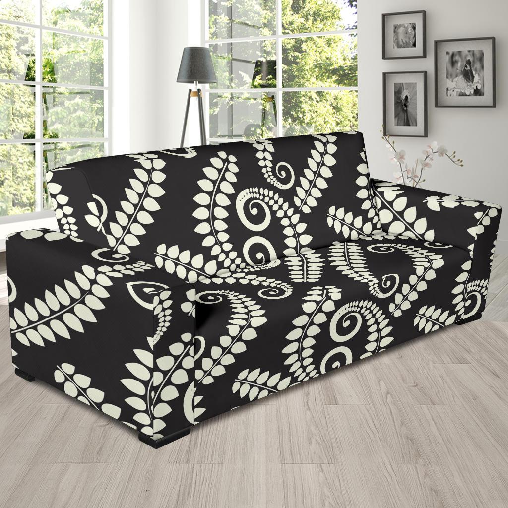 Fern Leave Print Pattern Sofa Slipcover-JTAMIGO.COM