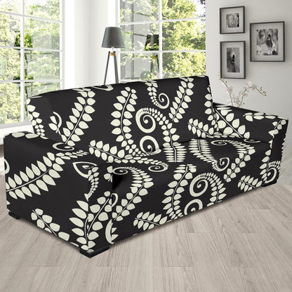 Fern Leave Print Pattern Sofa Slipcover-JTAMIGO.COM
