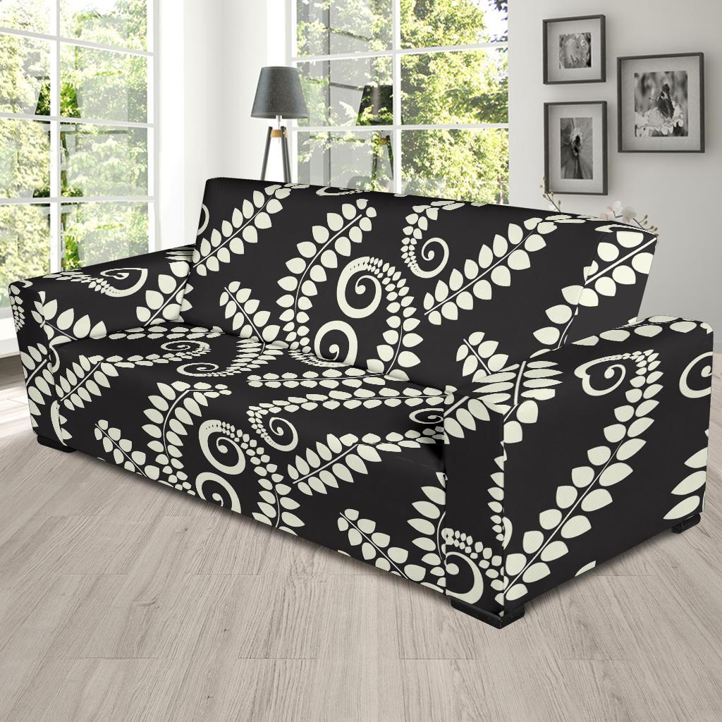 Fern Leave Print Pattern Sofa Slipcover-JTAMIGO.COM