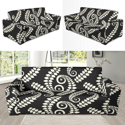 Fern Leave Print Pattern Sofa Slipcover-JTAMIGO.COM