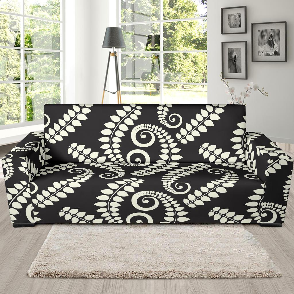 Fern Leave Print Pattern Sofa Slipcover-JTAMIGO.COM