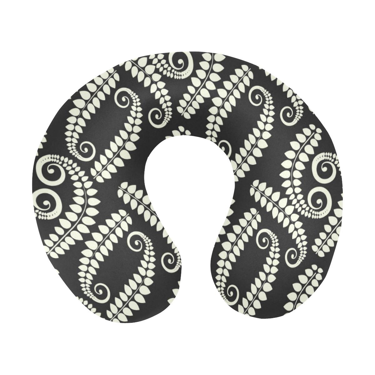 Fern Leave Print Pattern U-Shaped Travel Neck Pillow-JTAMIGO.COM