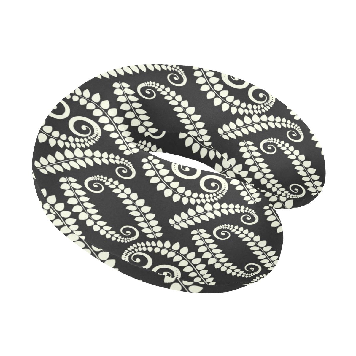 Fern Leave Print Pattern U-Shaped Travel Neck Pillow-JTAMIGO.COM