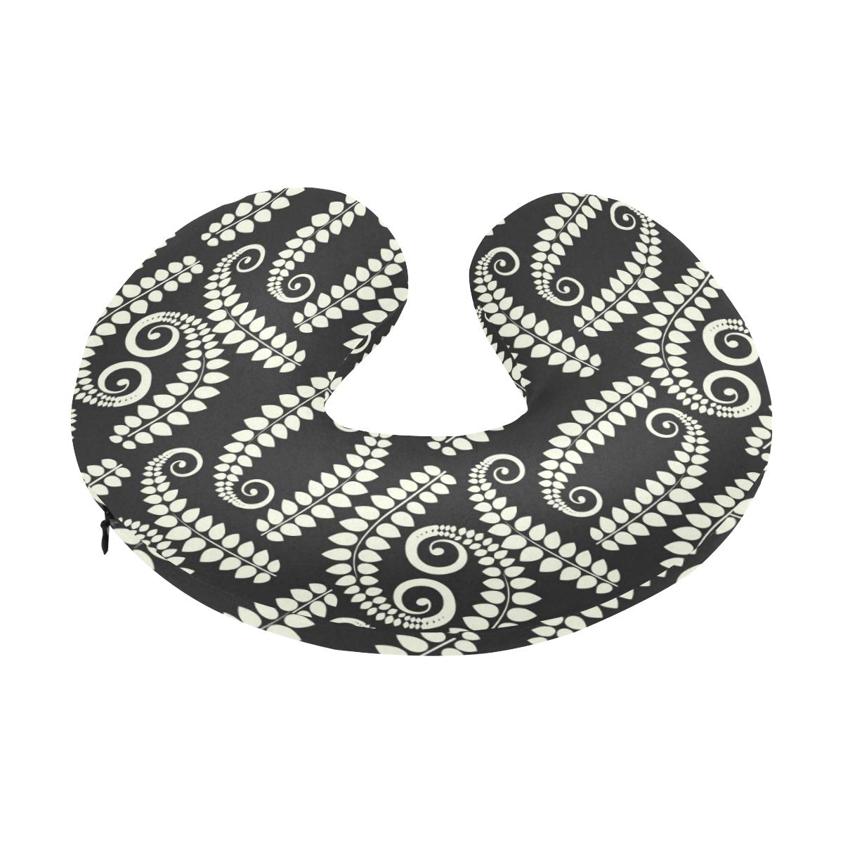 Fern Leave Print Pattern U-Shaped Travel Neck Pillow-JTAMIGO.COM