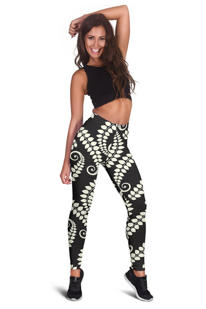 Fern Leave Print Pattern Women Leggings
