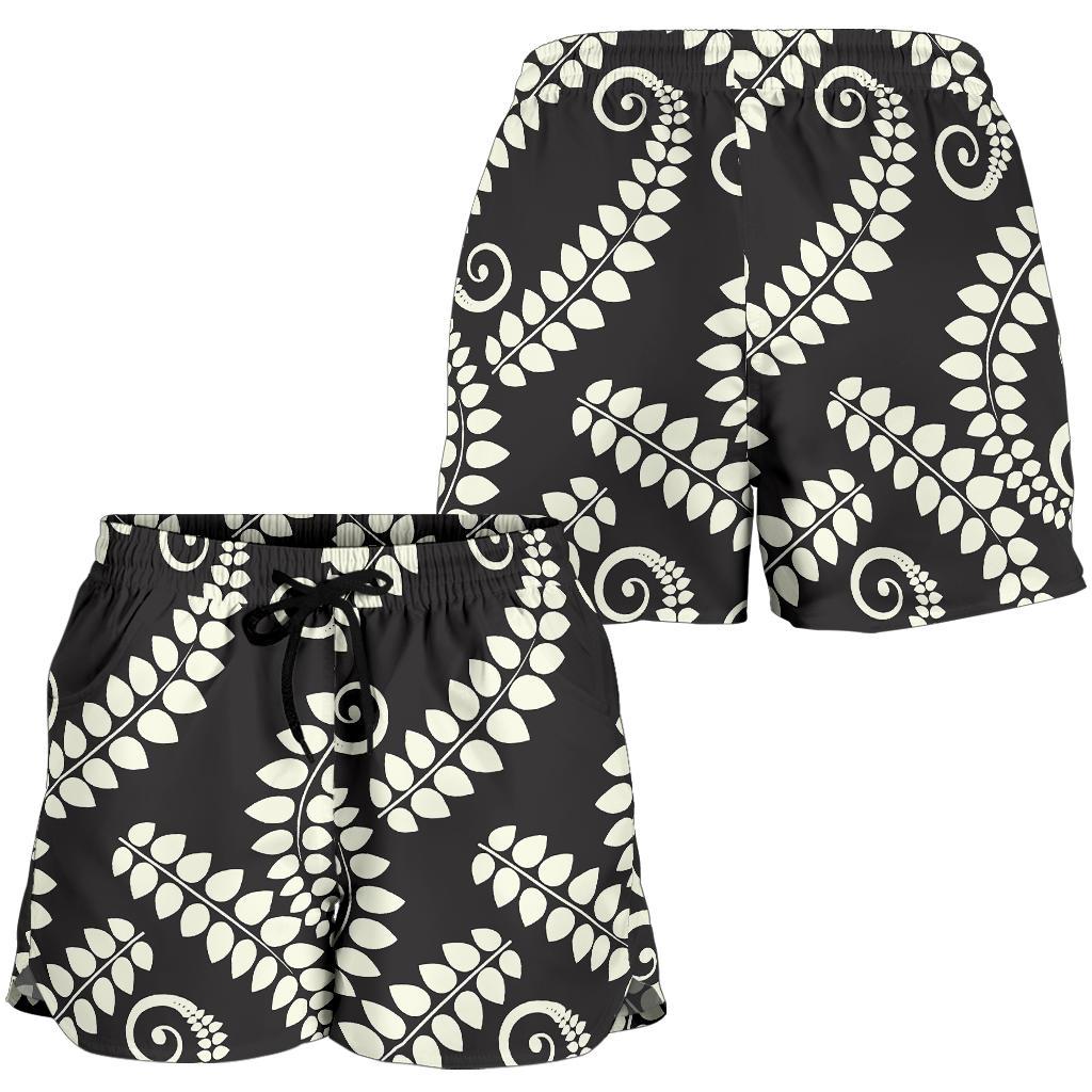Fern Leave Print Pattern Women Shorts-JTAMIGO.COM