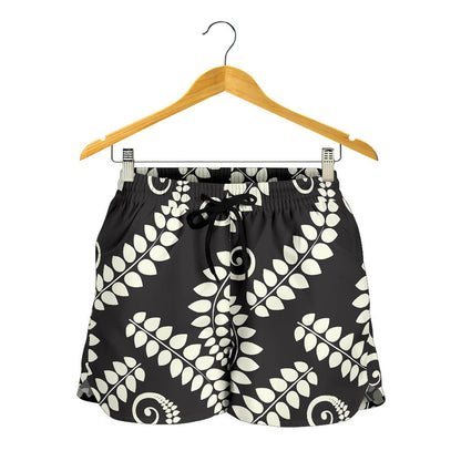 Fern Leave Print Pattern Women Shorts-JTAMIGO.COM