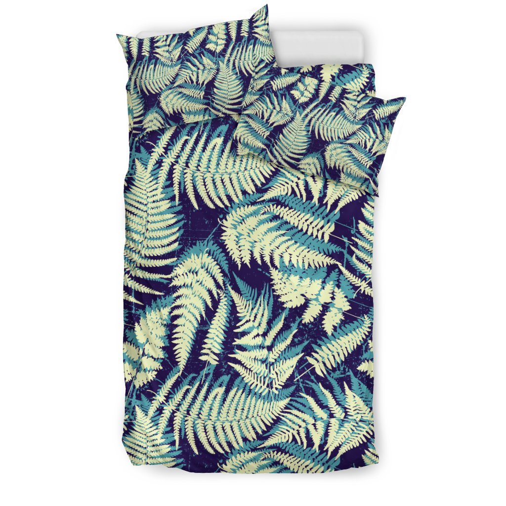 Fern Leave Summer Print Pattern Duvet Cover Bedding Set
