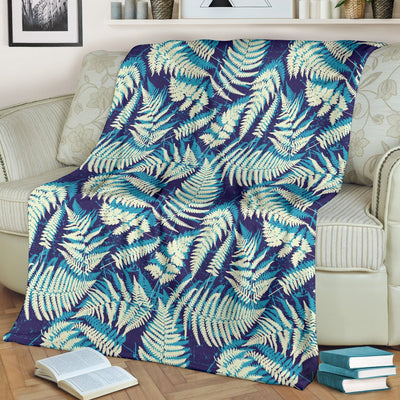 Fern Leave Summer Print Pattern Fleece Blanket