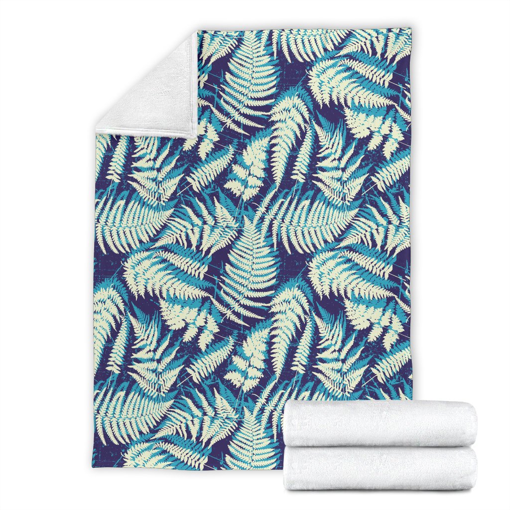 Fern Leave Summer Print Pattern Fleece Blanket