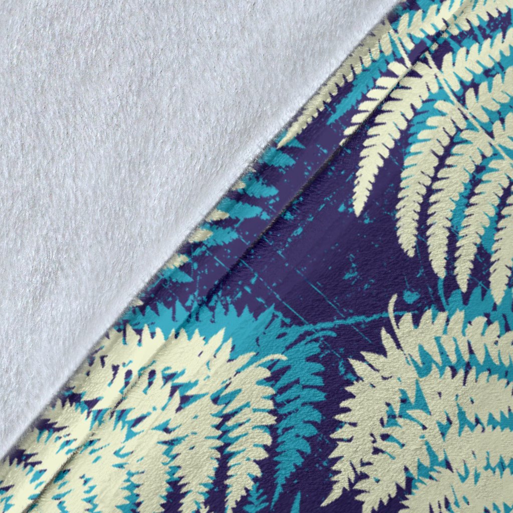 Fern Leave Summer Print Pattern Fleece Blanket
