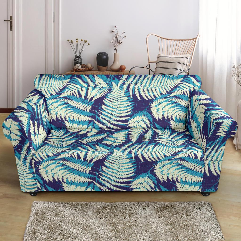 Fern Leave Summer Print Pattern Loveseat Slipcover-JTAMIGO.COM