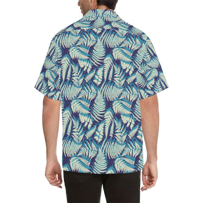 Fern Leave Summer Print Pattern Men Aloha Hawaiian Shirt