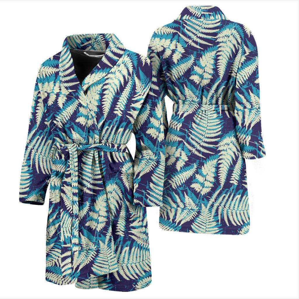 Fern Leave Summer Print Pattern Men Bath Robe-JTAMIGO.COM