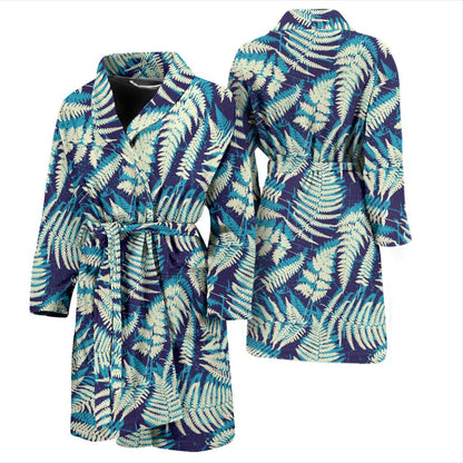 Fern Leave Summer Print Pattern Men Bath Robe-JTAMIGO.COM