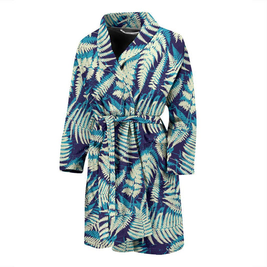 Fern Leave Summer Print Pattern Men Bath Robe-JTAMIGO.COM