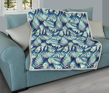 Fern Leave Summer Print Pattern Premium Quilt-JTAMIGO.COM