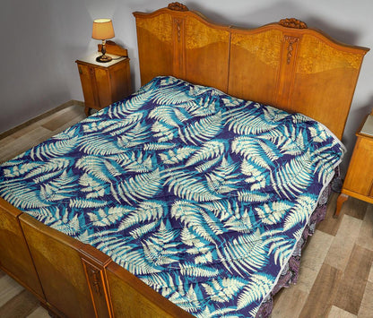 Fern Leave Summer Print Pattern Premium Quilt-JTAMIGO.COM