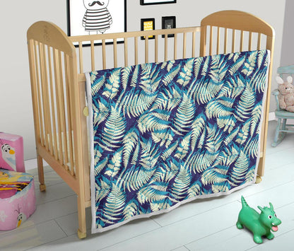 Fern Leave Summer Print Pattern Premium Quilt-JTAMIGO.COM