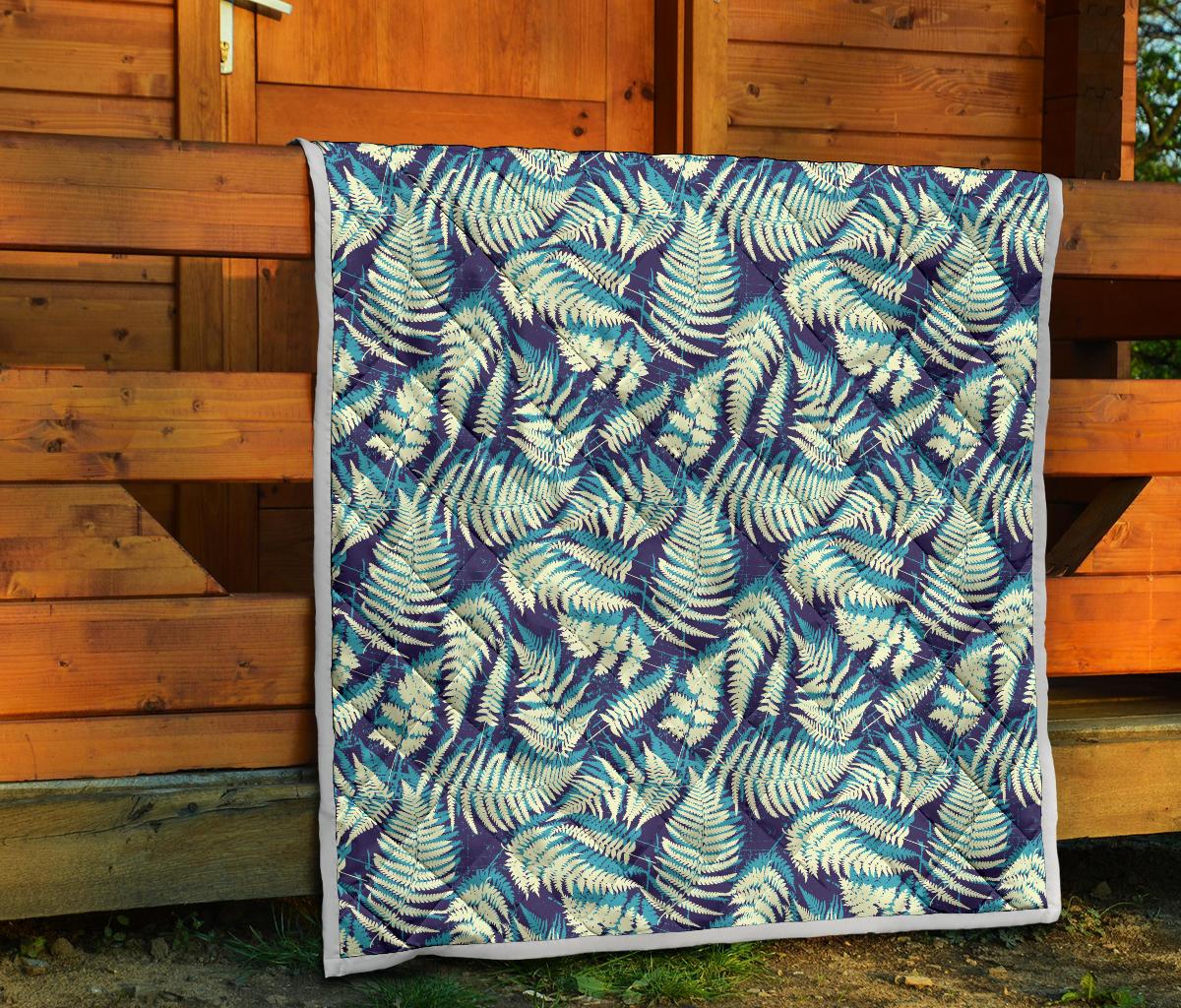 Fern Leave Summer Print Pattern Premium Quilt-JTAMIGO.COM
