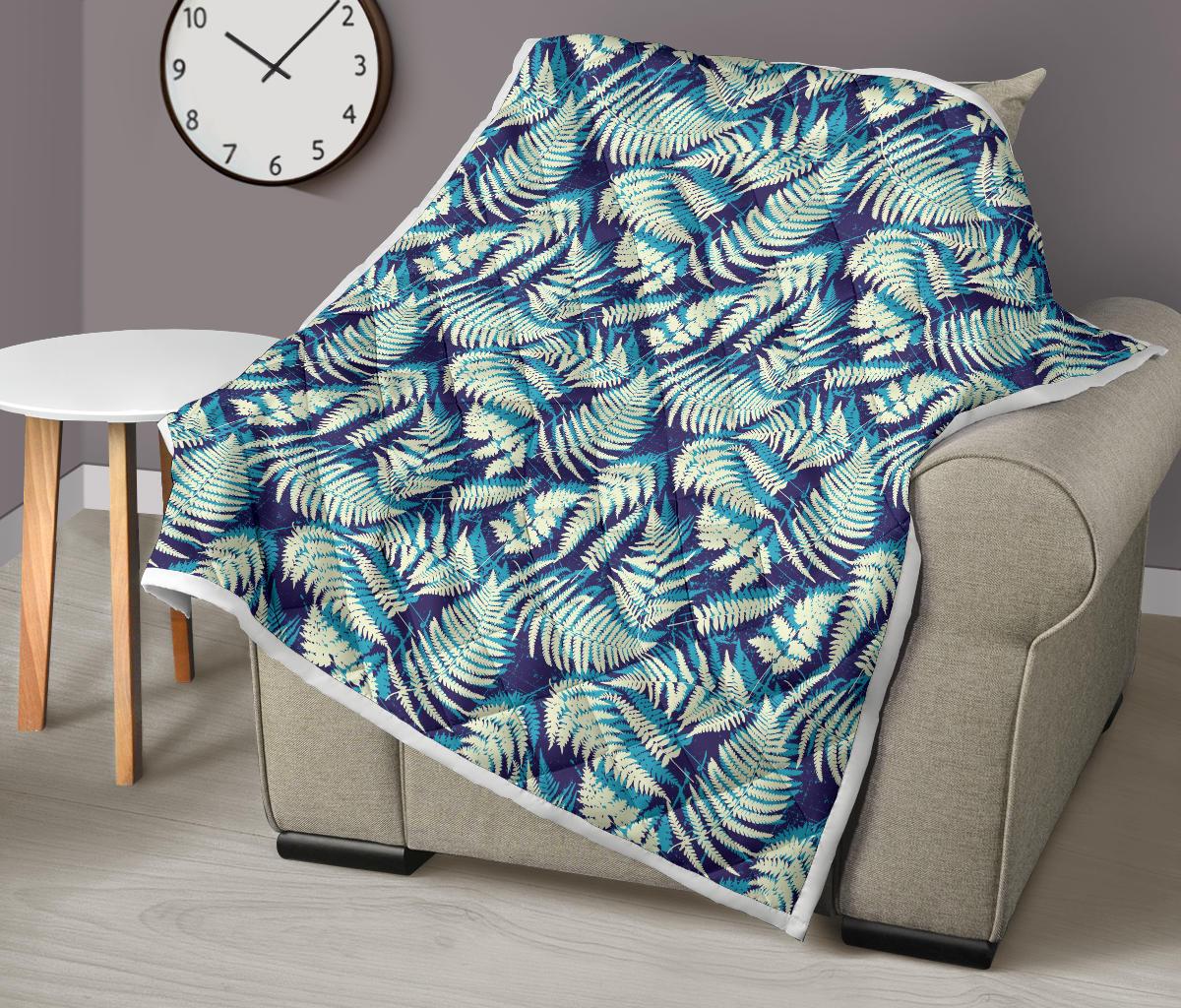 Fern Leave Summer Print Pattern Premium Quilt-JTAMIGO.COM