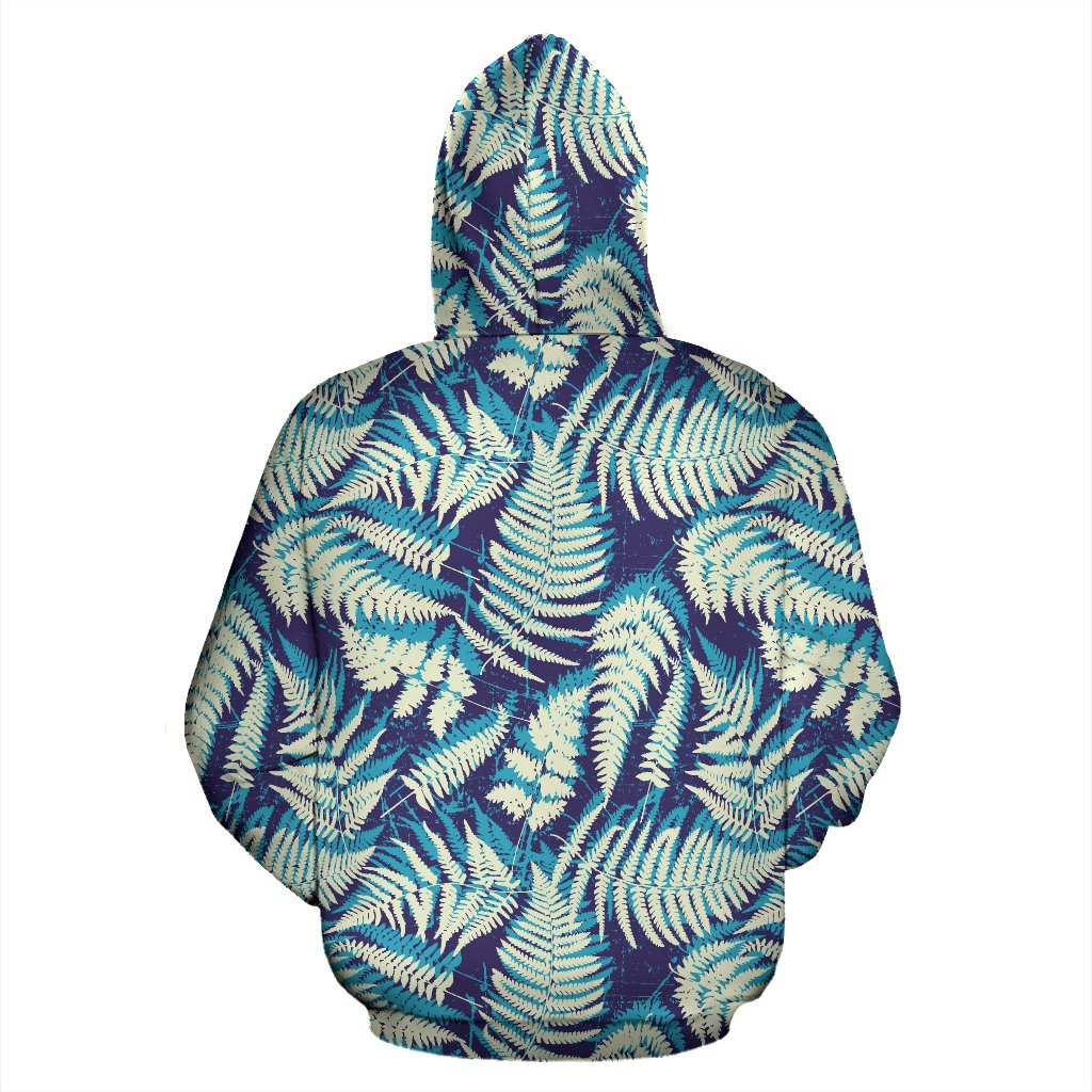 Fern Leave Summer Print Pattern Pullover Hoodie