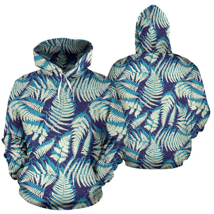 Fern Leave Summer Print Pattern Pullover Hoodie