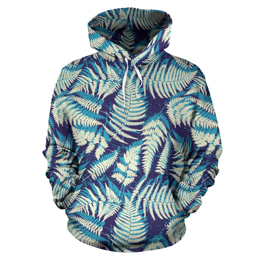 Fern Leave Summer Print Pattern Pullover Hoodie