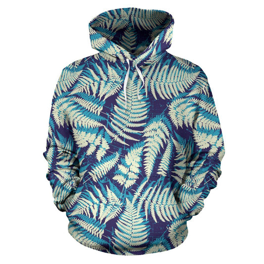 Fern Leave Summer Print Pattern Pullover Hoodie