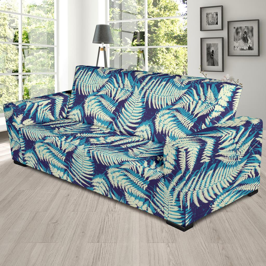 Fern Leave Summer Print Pattern Sofa Slipcover-JTAMIGO.COM
