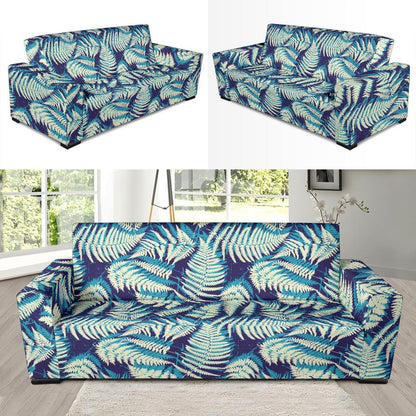 Fern Leave Summer Print Pattern Sofa Slipcover-JTAMIGO.COM