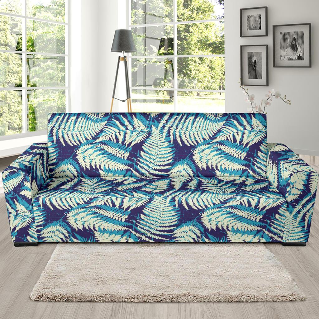 Fern Leave Summer Print Pattern Sofa Slipcover-JTAMIGO.COM
