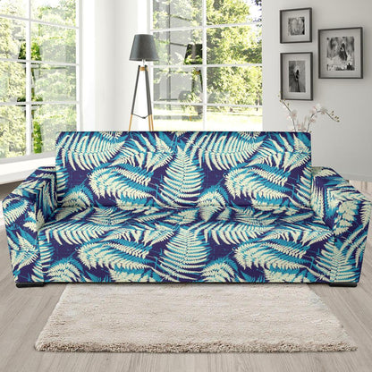 Fern Leave Summer Print Pattern Sofa Slipcover-JTAMIGO.COM