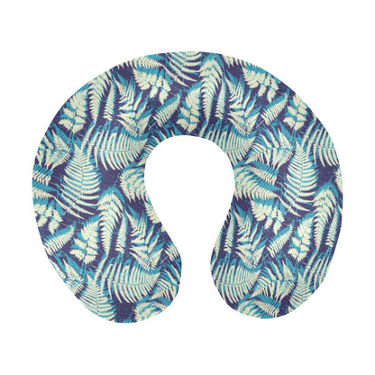 Fern Leave Summer Print Pattern U-Shaped Travel Neck Pillow-JTAMIGO.COM