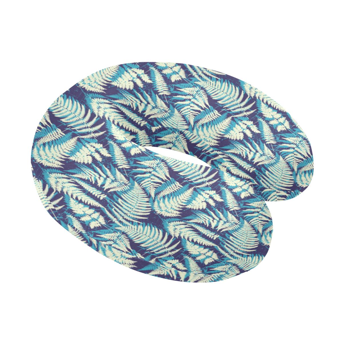Fern Leave Summer Print Pattern U-Shaped Travel Neck Pillow-JTAMIGO.COM