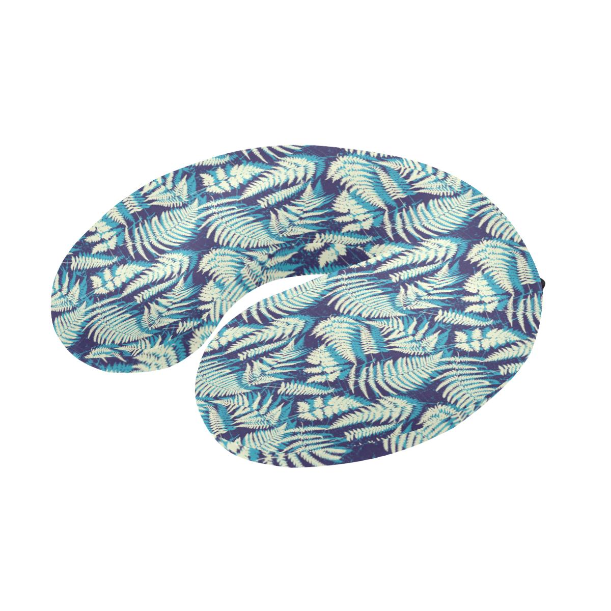 Fern Leave Summer Print Pattern U-Shaped Travel Neck Pillow-JTAMIGO.COM