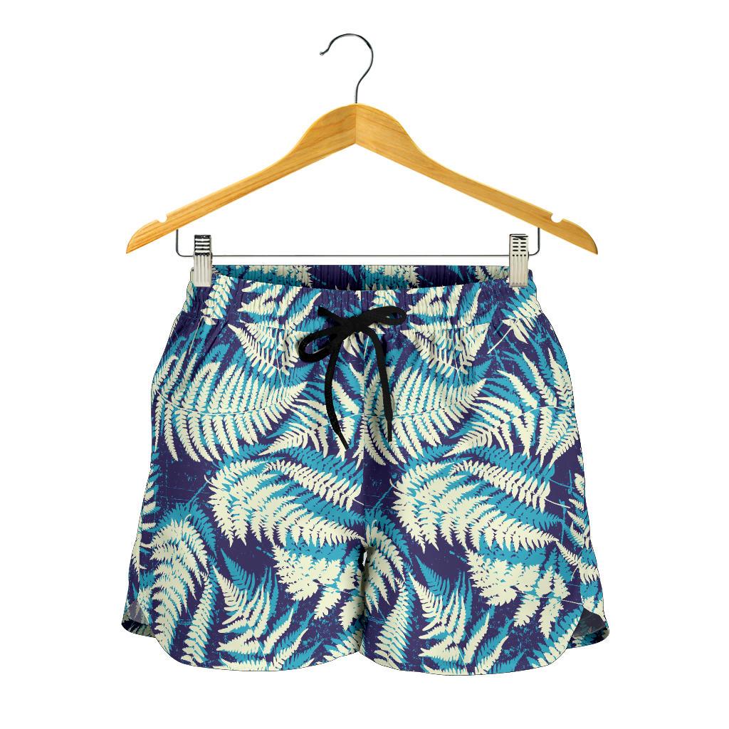 Fern Leave Summer Print Pattern Women Shorts-JTAMIGO.COM