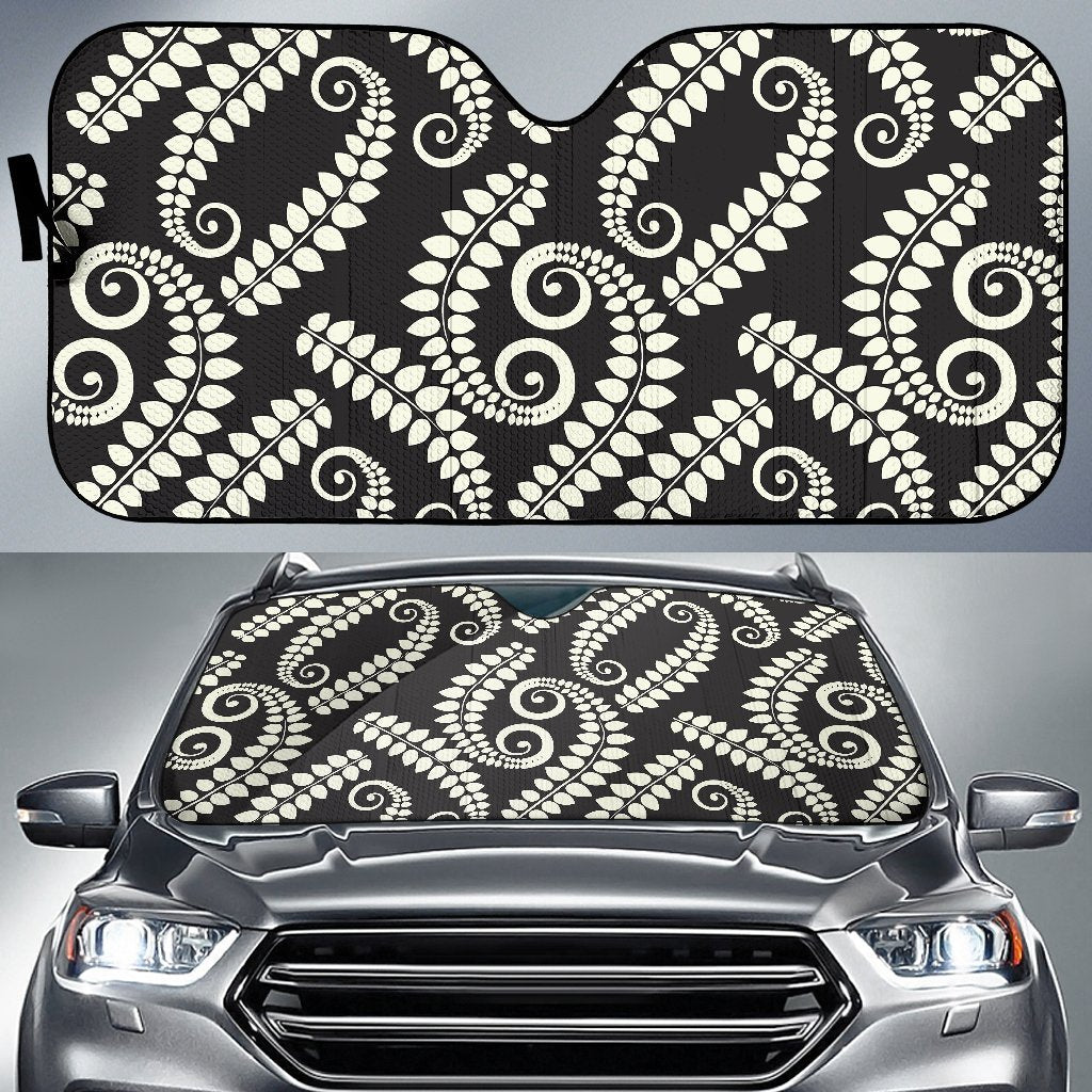 Fern Leaves Print Pattern Car Sun Shade For Windshield