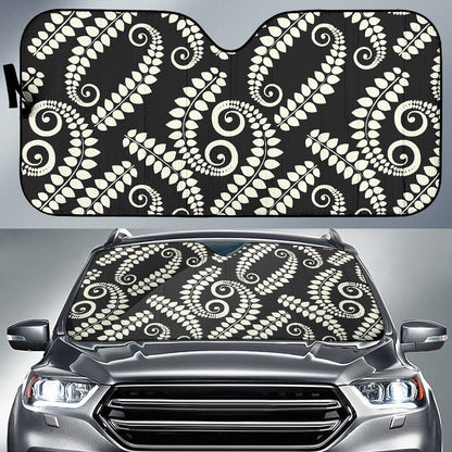 Fern Leaves Print Pattern Car Sun Shade For Windshield